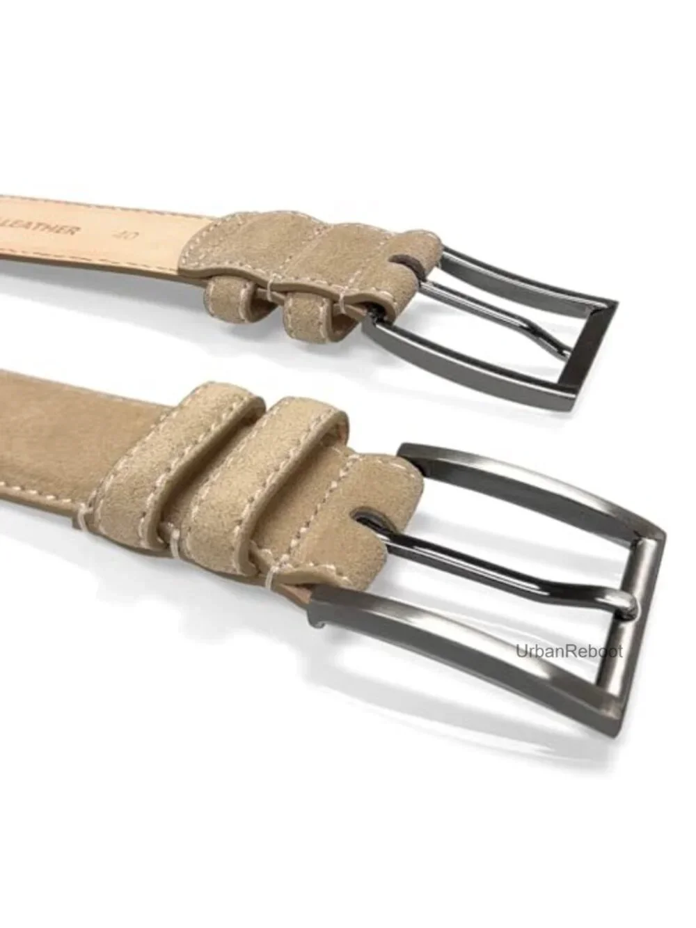 Men's Suede Full Leather Dress Belt 35mm Multi-Style Options